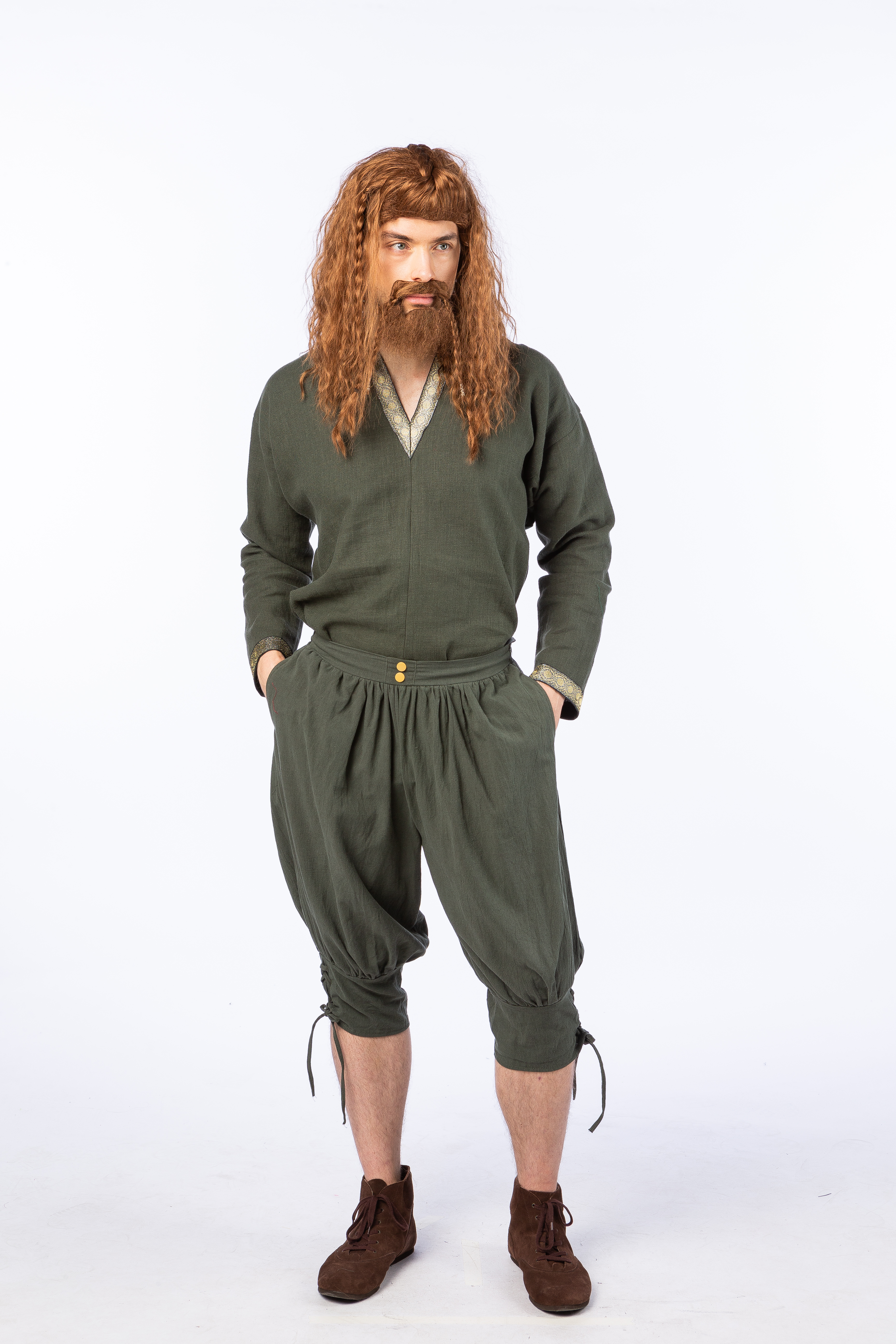 Historical knee breeches, green