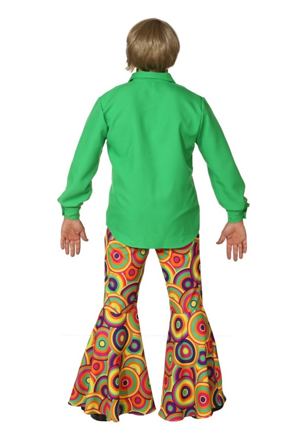 Herren-Schlaghose Crazy mit Hosentasche, pink-grün 