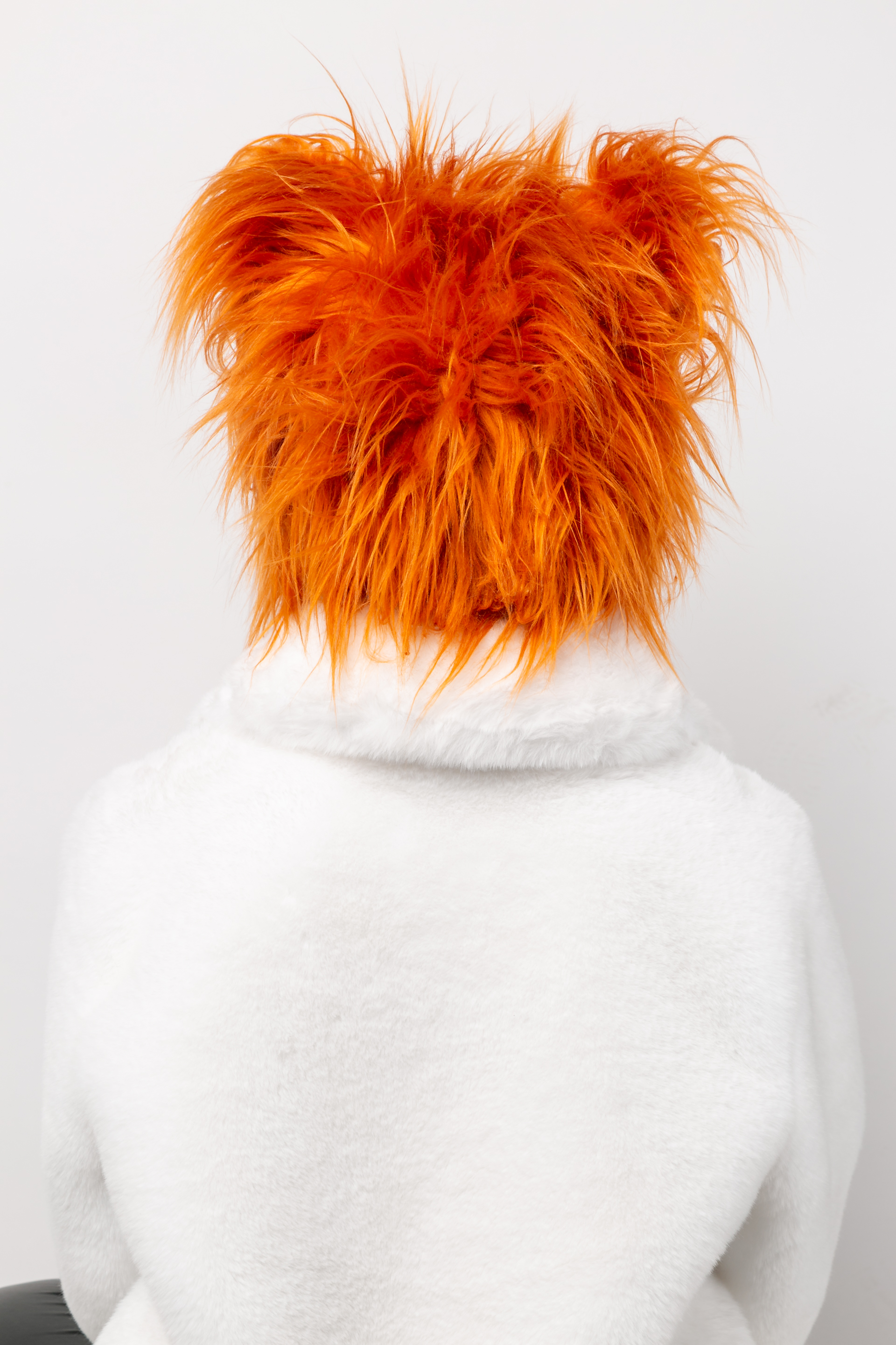 Bonnet en peluche hirsute, renard
