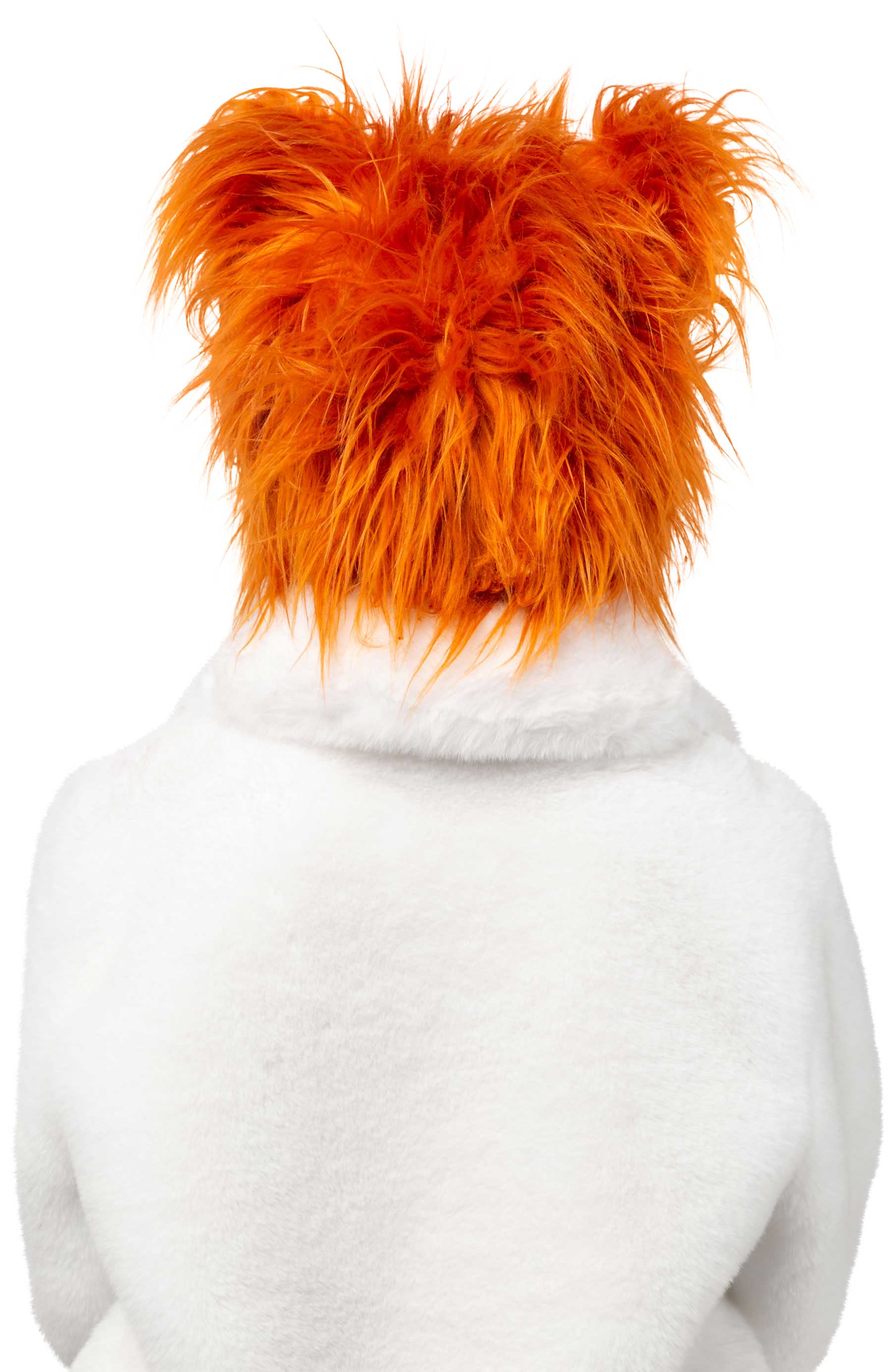 Bonnet en peluche hirsute, renard