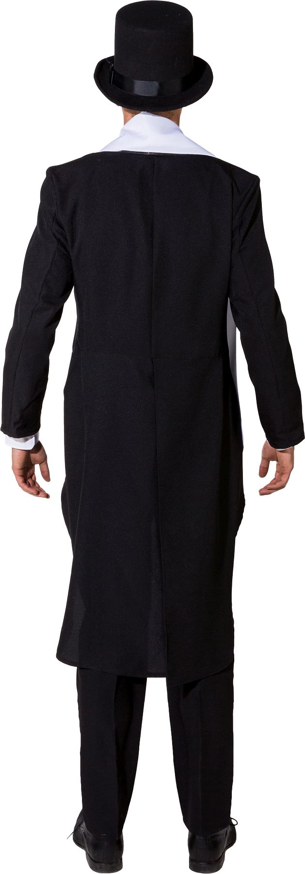 Gents tailcoat with satin shawl collar, black