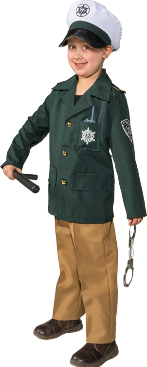 Polizist grün mit Mütze