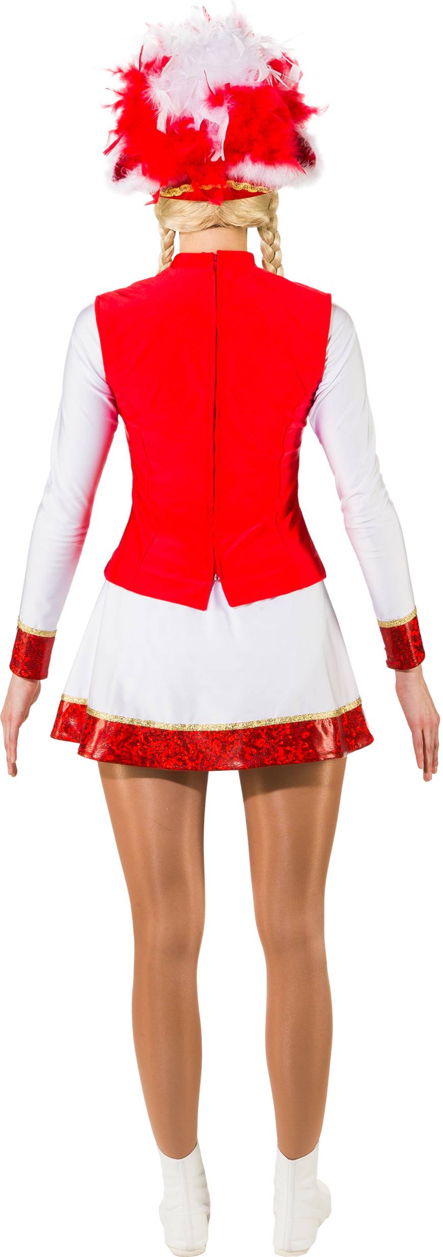 Gardekleid 3-teilig, rot-weiß