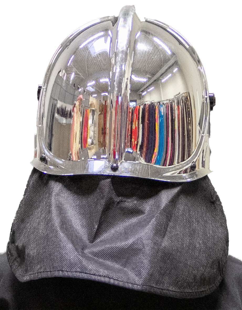 firefighter helmet sporty, Chrome