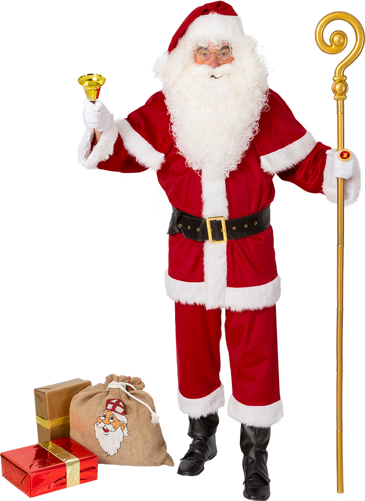 Santa Claus suit, dark red