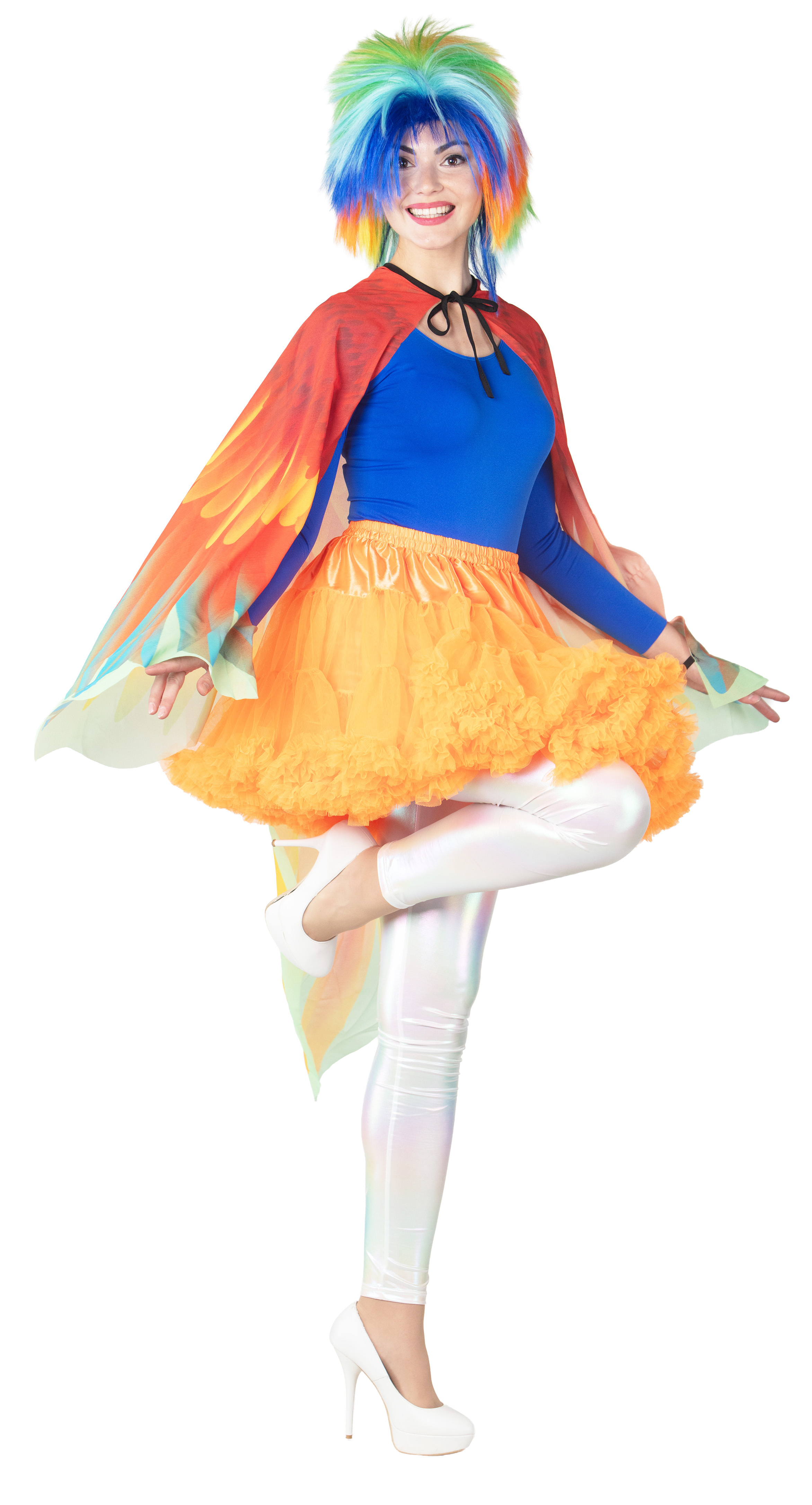 Tutu court à volants, orange