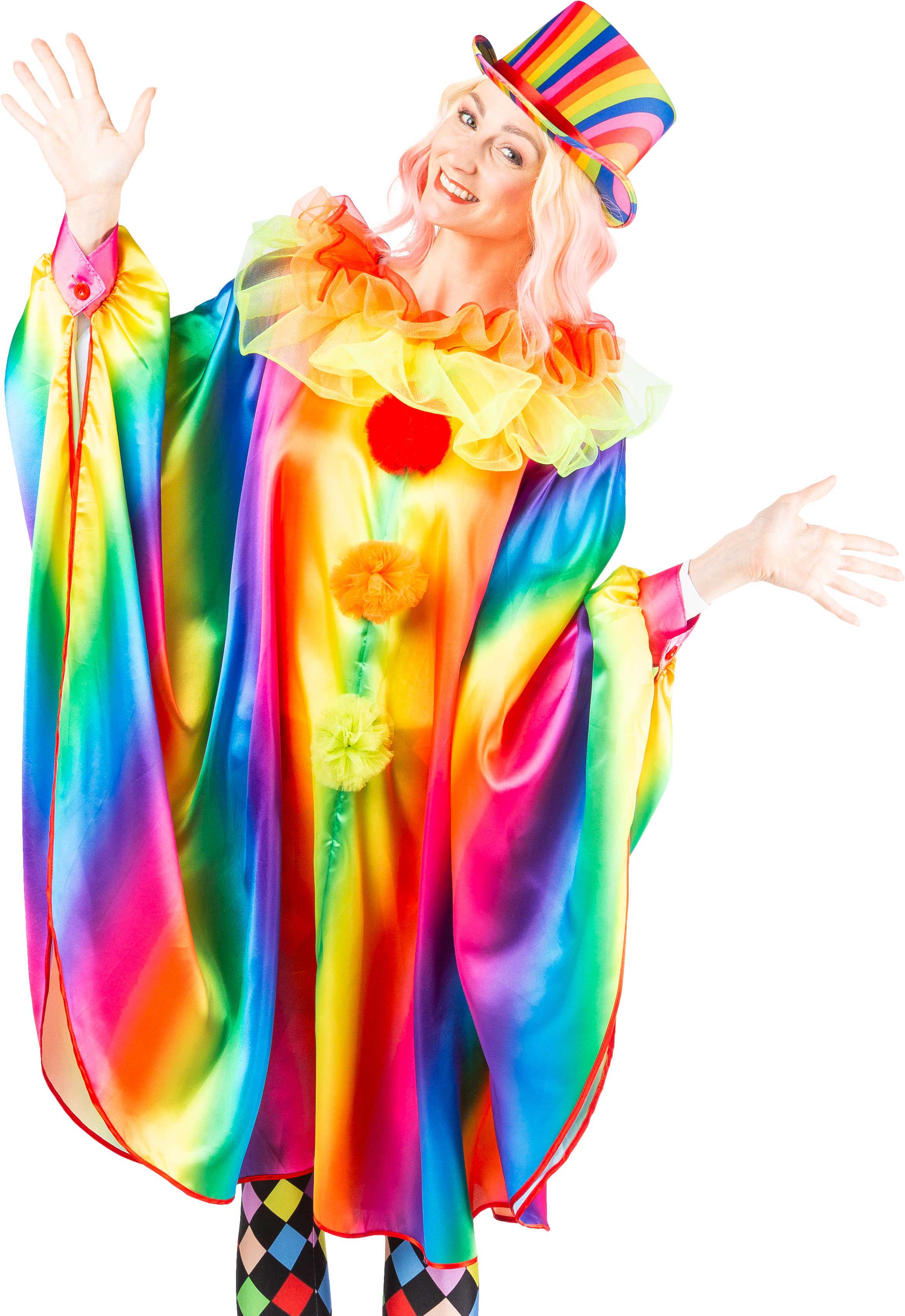 Rainbow Clown Poncho