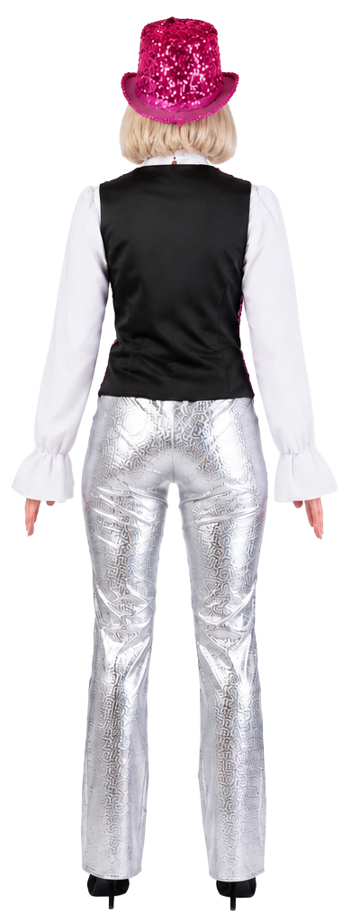 Women's sequinned waistcoat, rose
