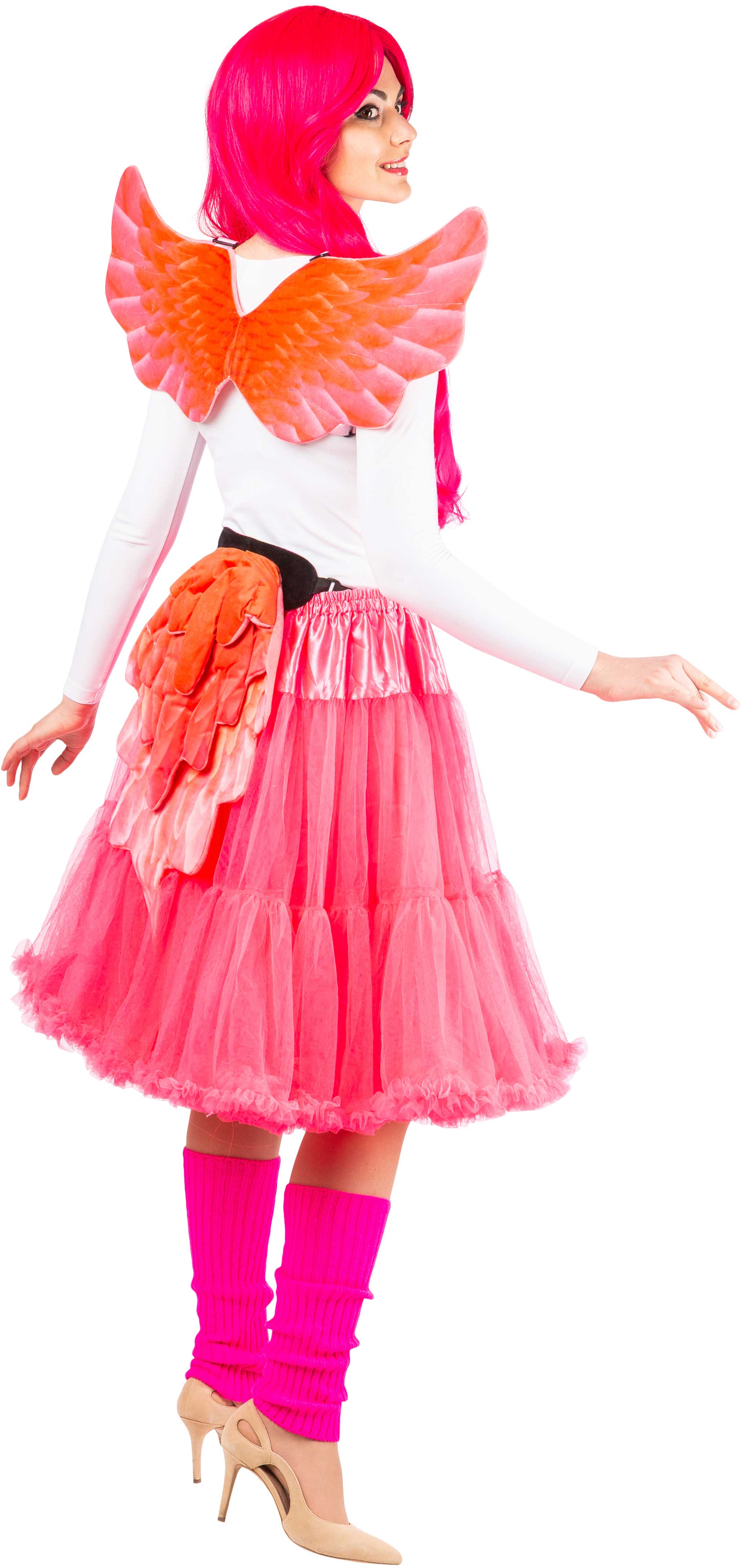 Long tutu with a frill, fuchsia