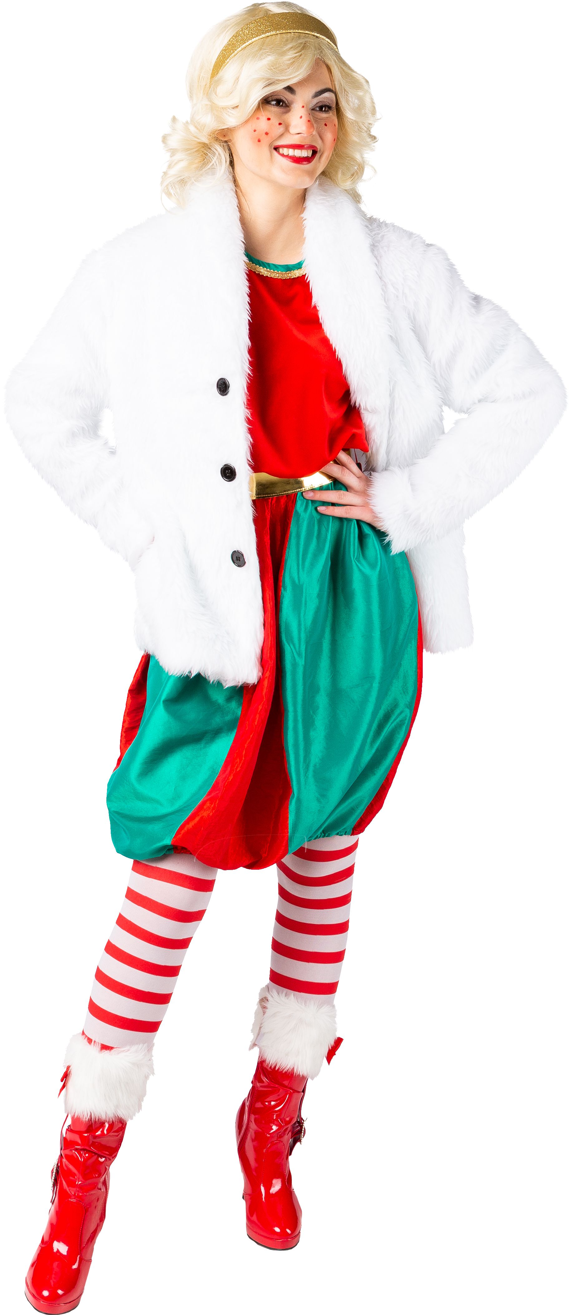 Plüsch-Jacke, weiß, S/M Plüsch-Jacke, weiß, S/M