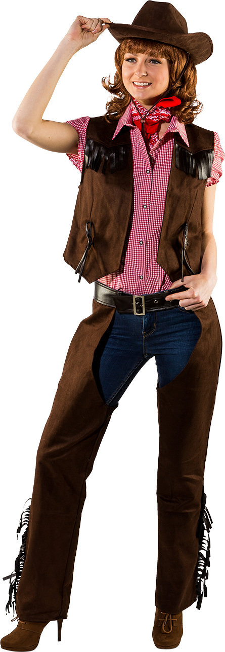 Gilet cowgirl daim imitation