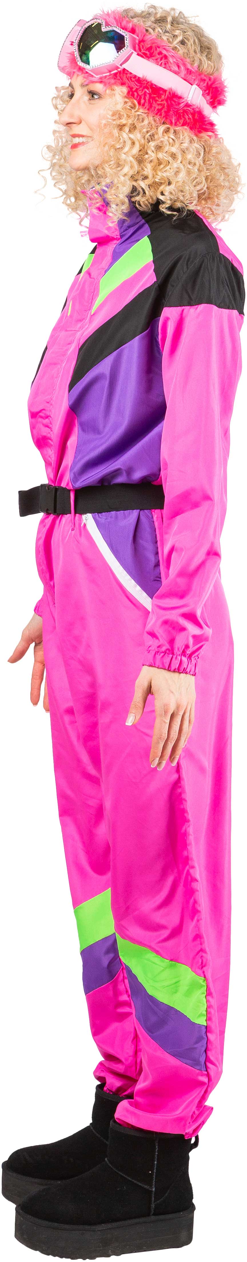 Schneeanzug Retro Damen, pink