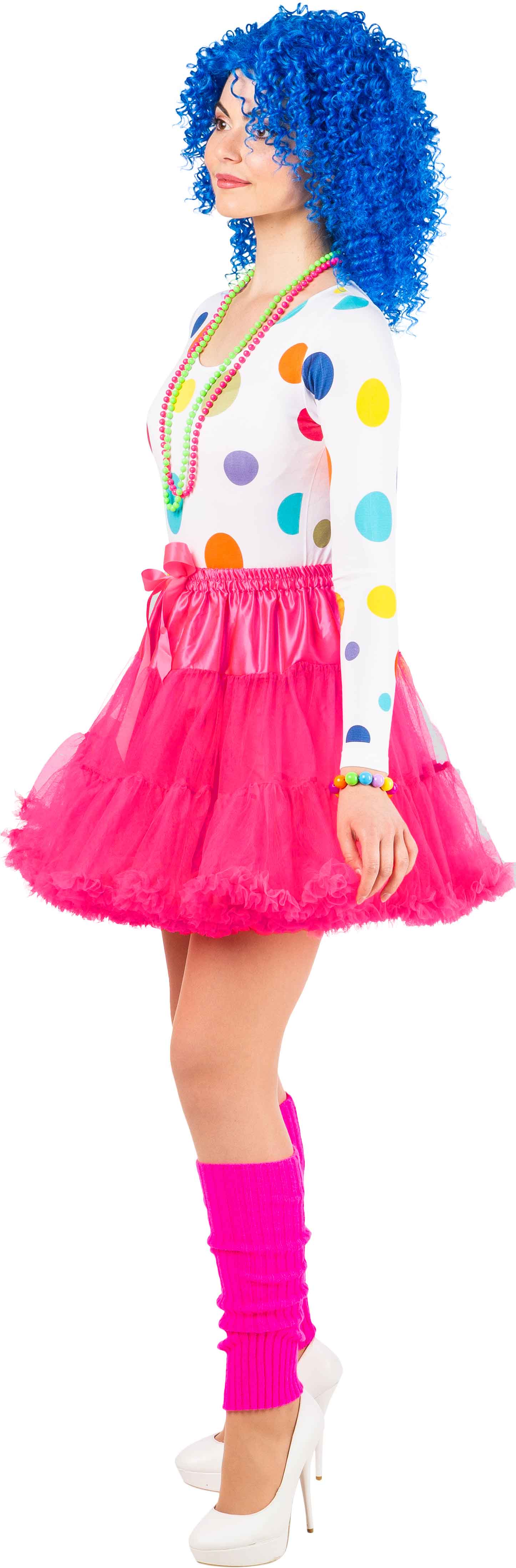 Petticoat kurz mit Rüsche, pink