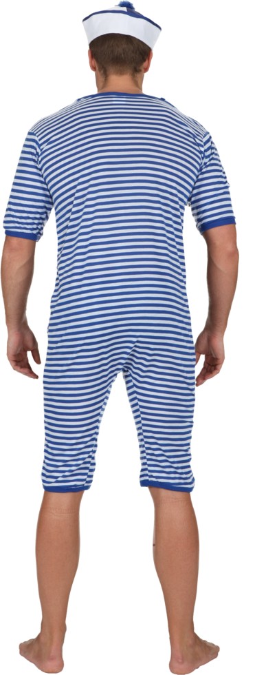 Swimsuit, blue-white