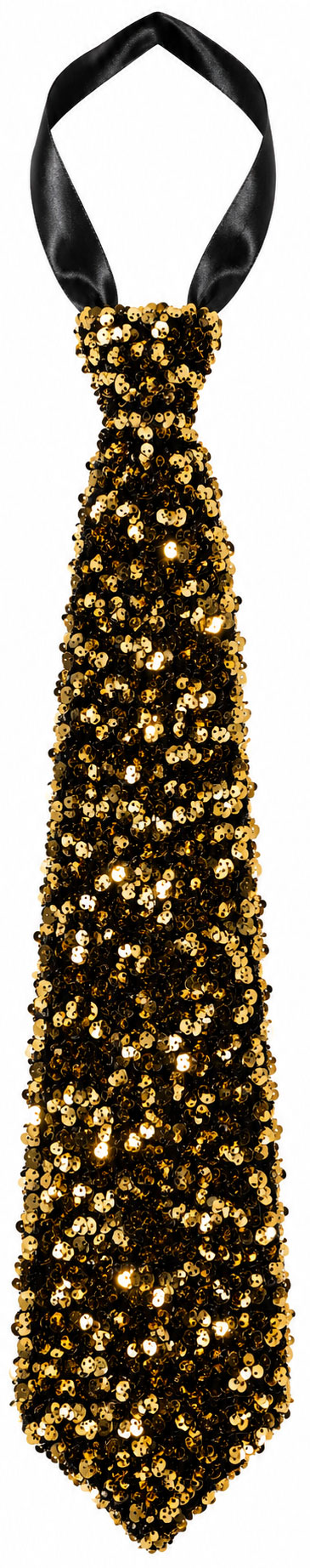Krawatte Pailletten Premium, gold