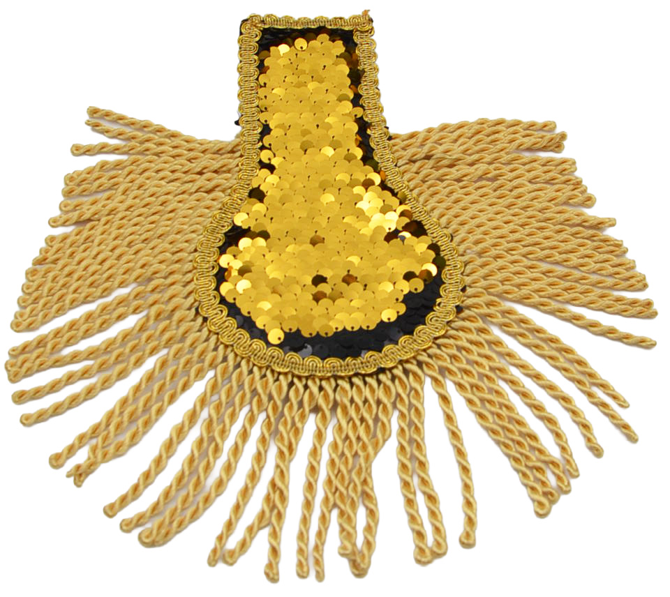 Pailletten-Epauletten, schwarz/gold