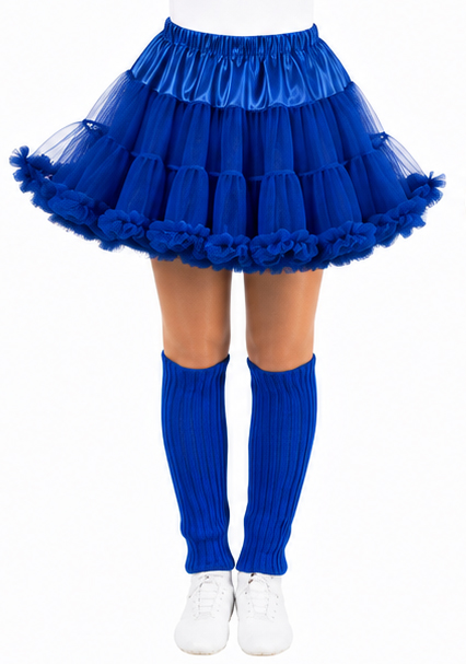 Kinderpetticoat mit Rüschchen, blau