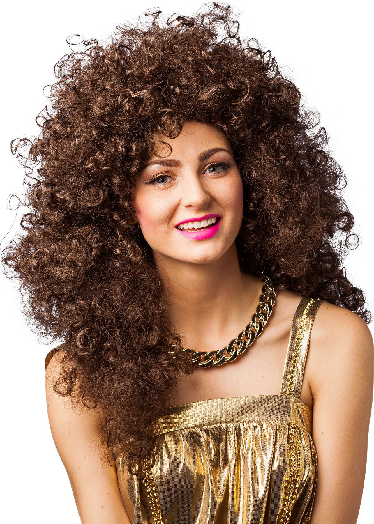 Ladies' wig 80s brown