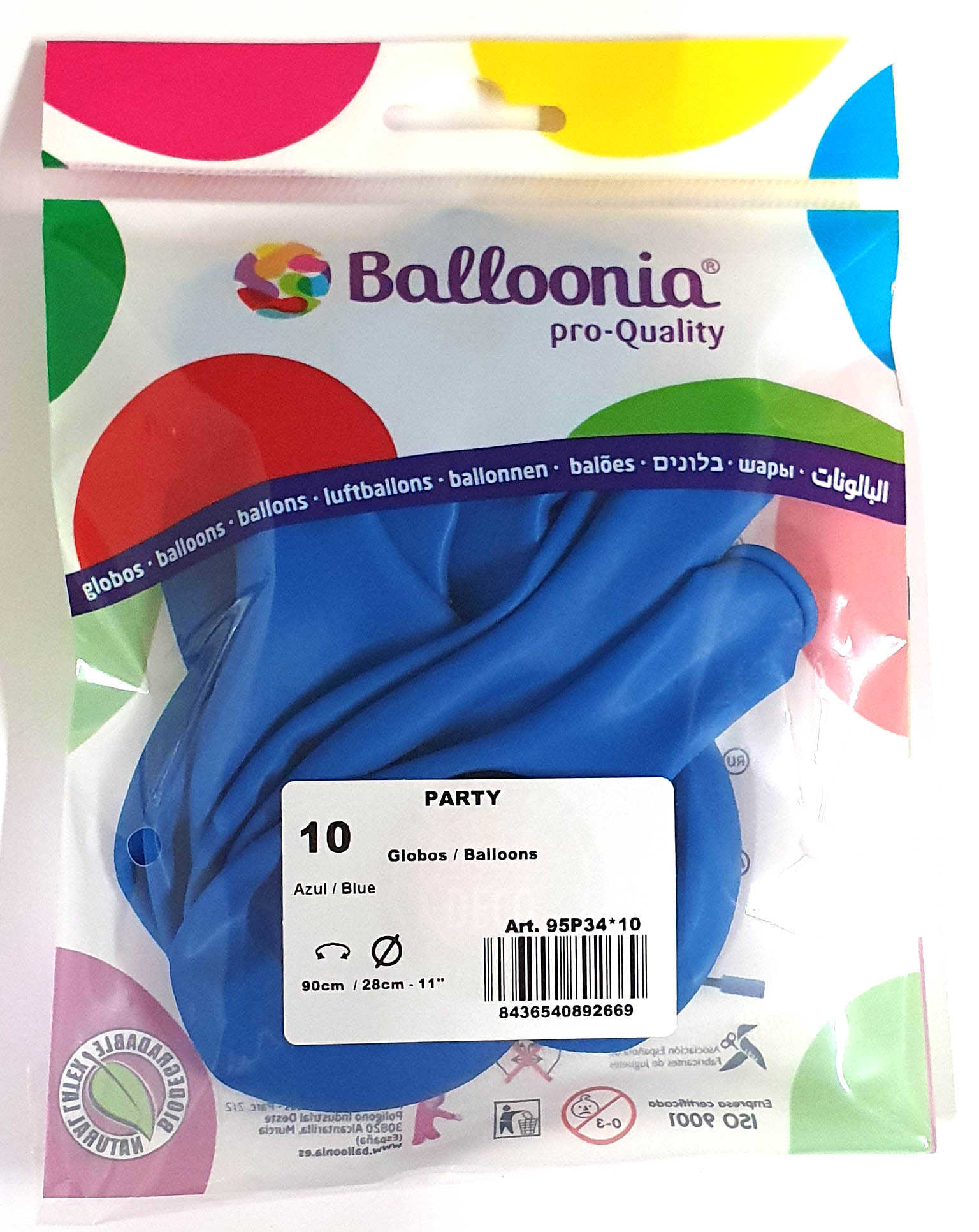 Latexballon Karneval 10 Stück, blau
