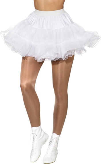 Petticoat, weiß mit weißer Drahtkante 