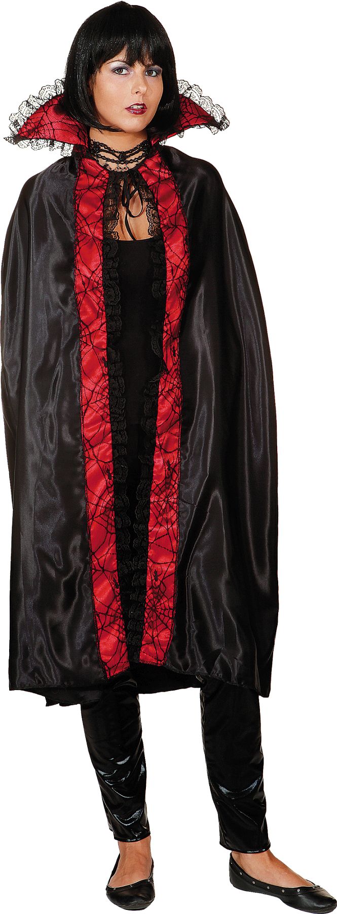 Cloak, black/red