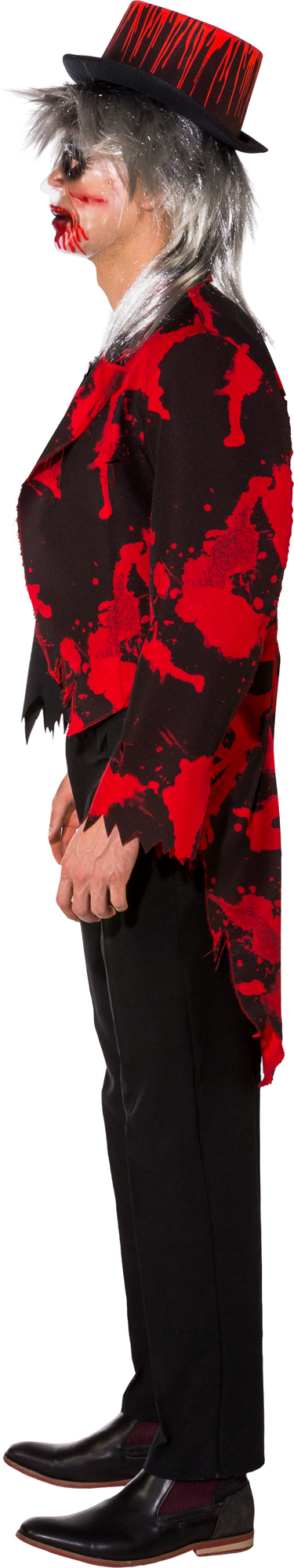 Shredded blood tailcoat, red/black