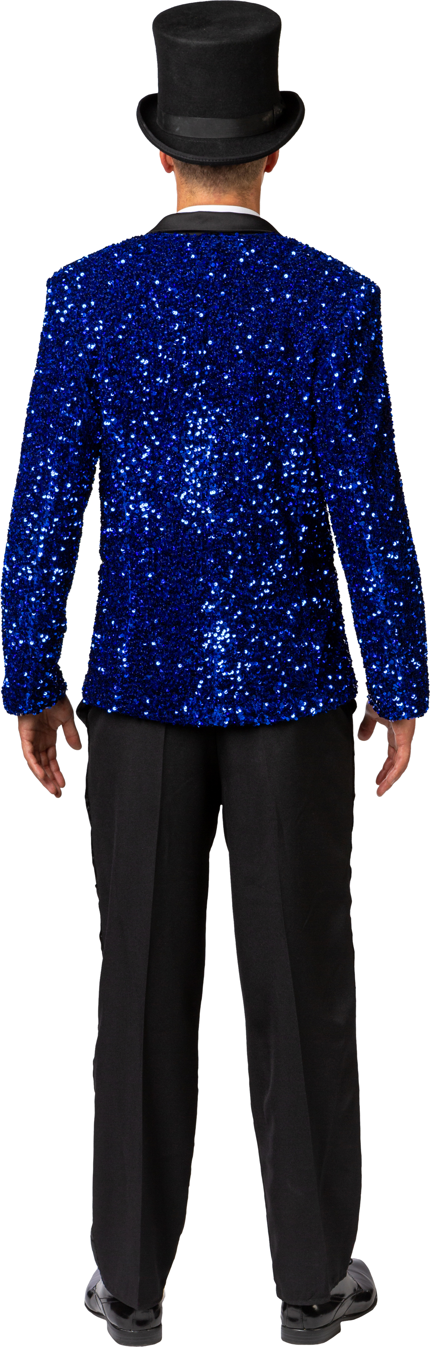 Veste à paillettes pour hommes, bleu