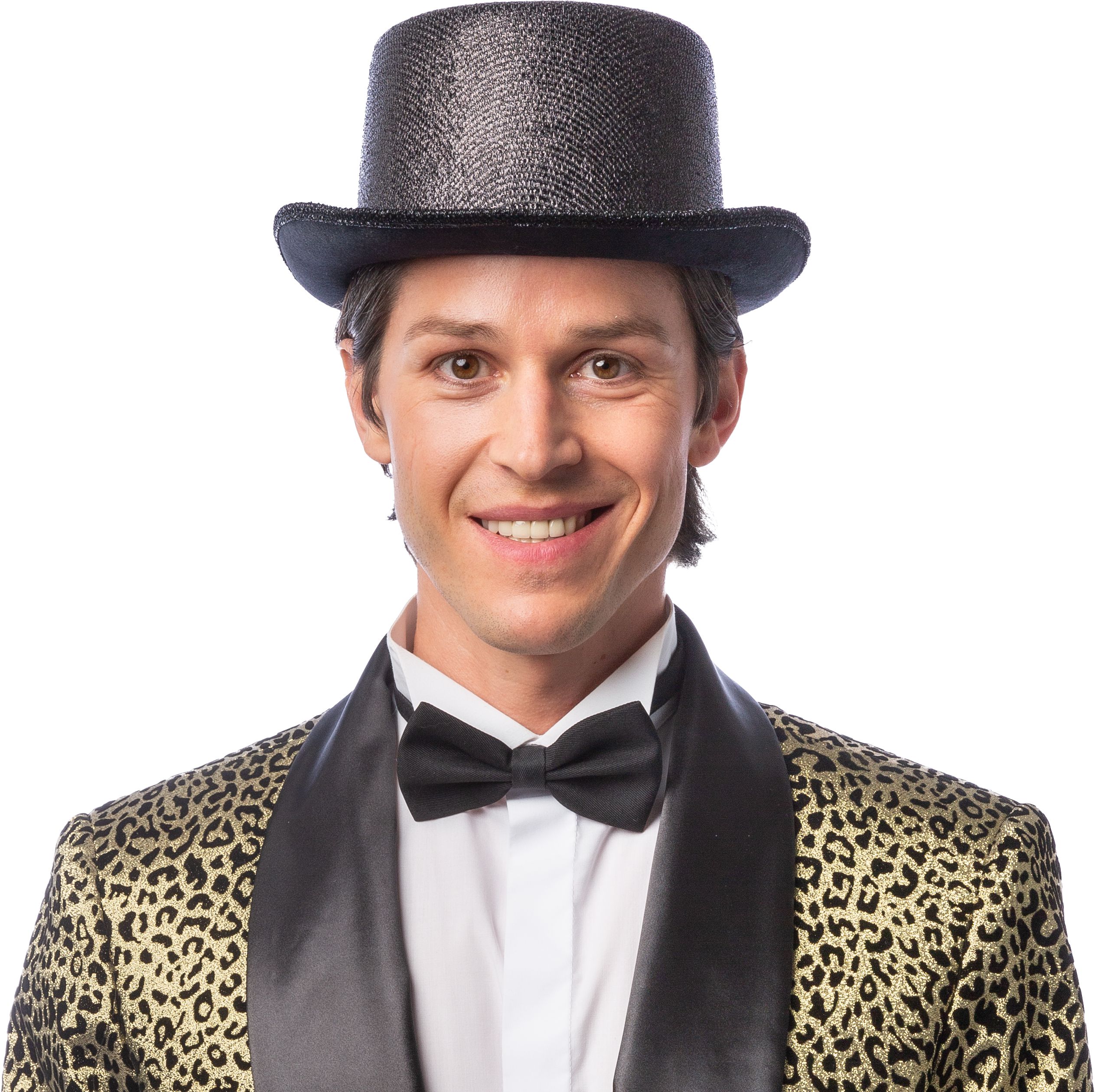 Châpeau cylindre Lurex, noir