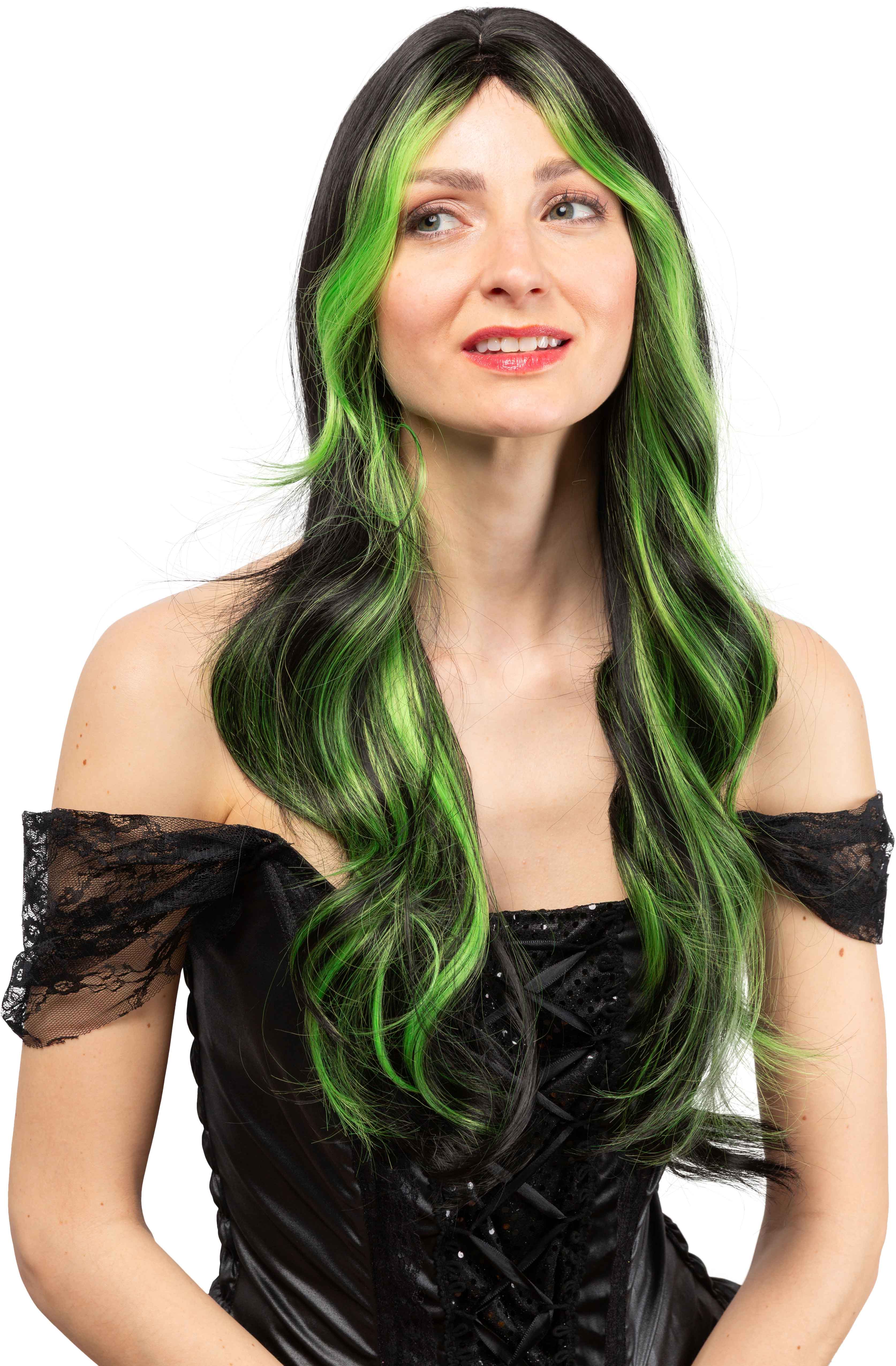 Rocksprings wig, black and green