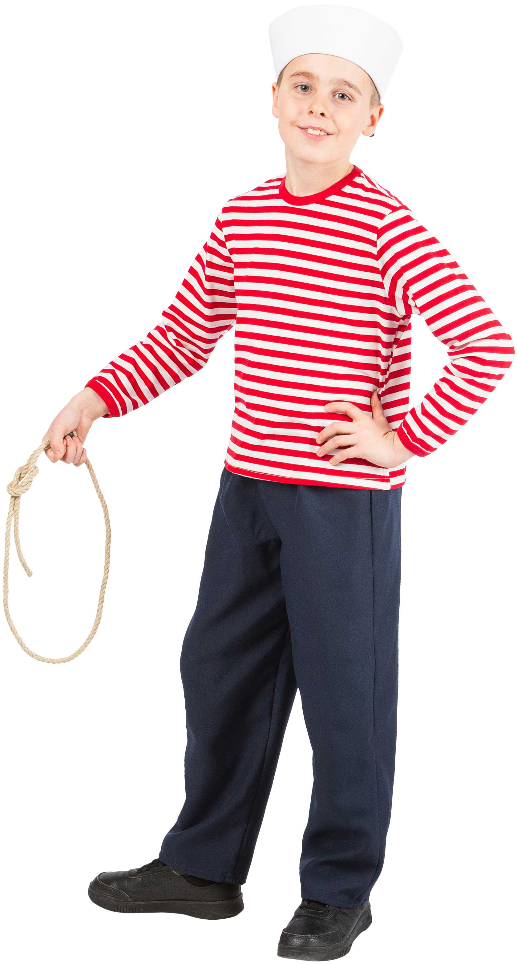 Children's striped jumper, red