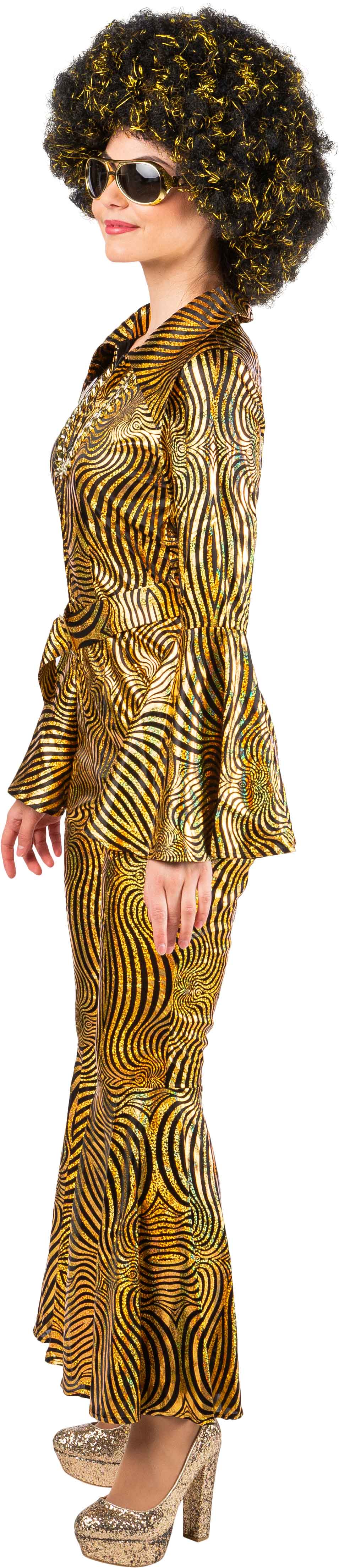 Jumpsuit schwarz-gold 