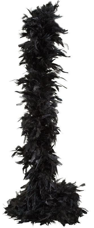 Feather boa Basic, black, 1.80 m, 50g