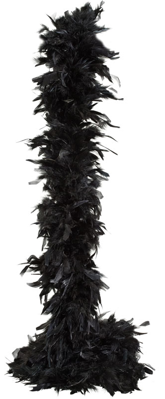 Boa en plumes Basic, noir, 1,80 m, 50g