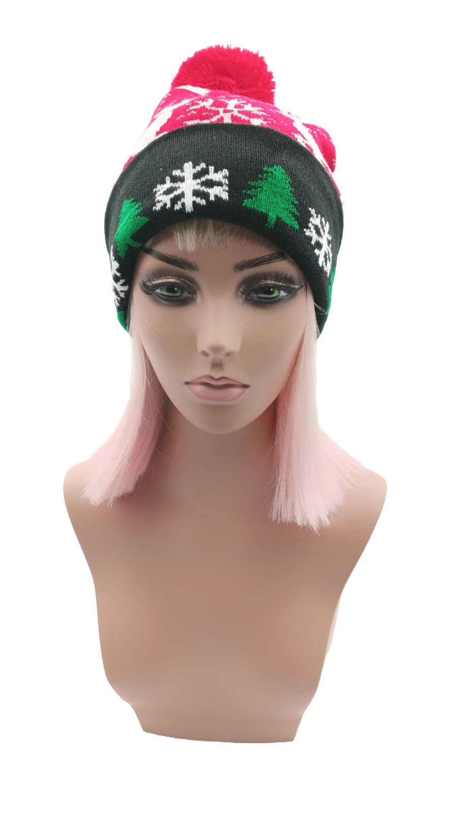 Bommelmütze rot Rentier