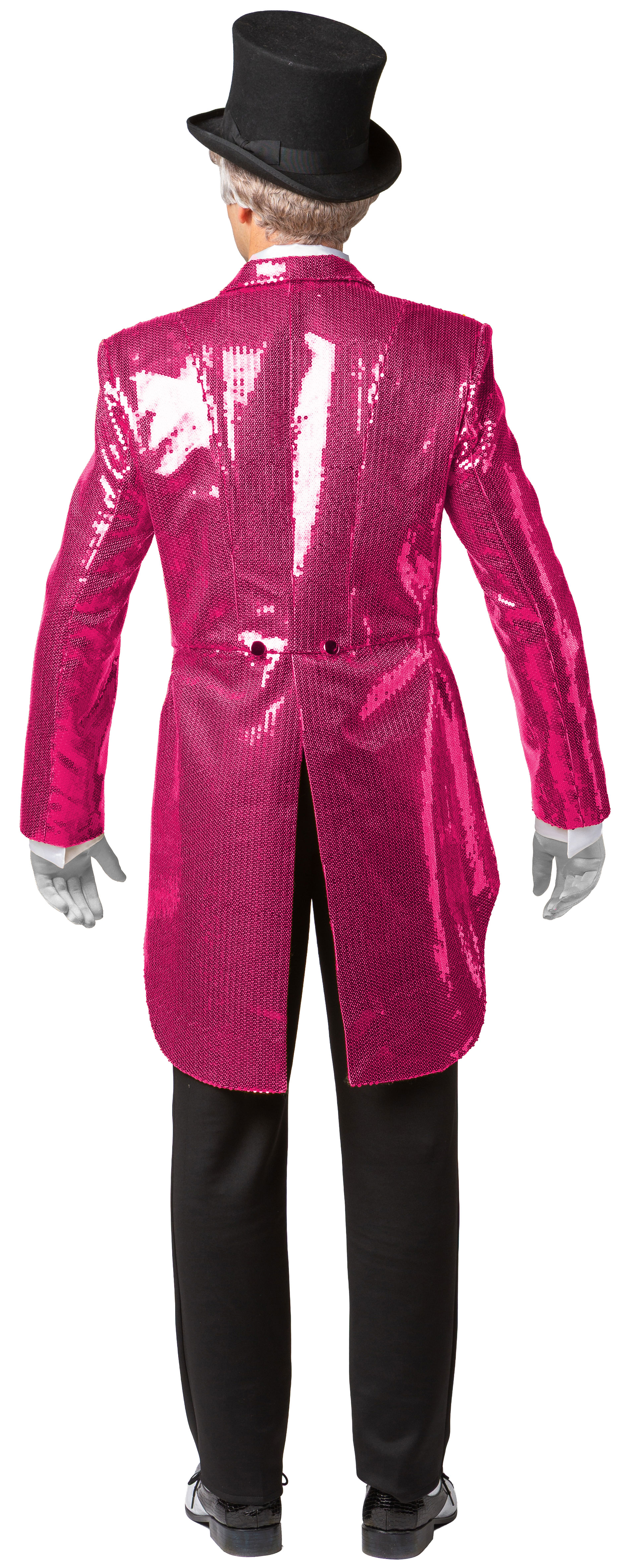 Men's tailcoat with sequins, pink