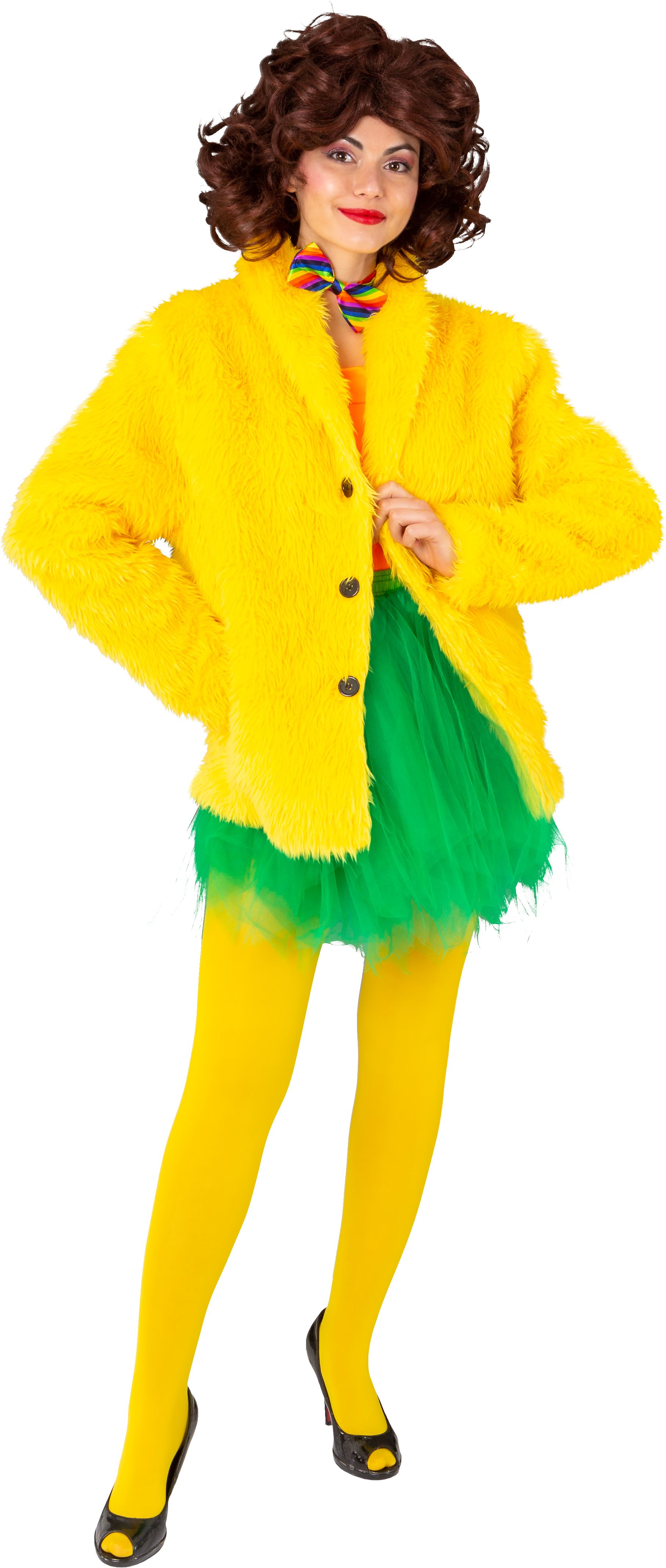 Plüsch-Jacke. gelb, XXL 