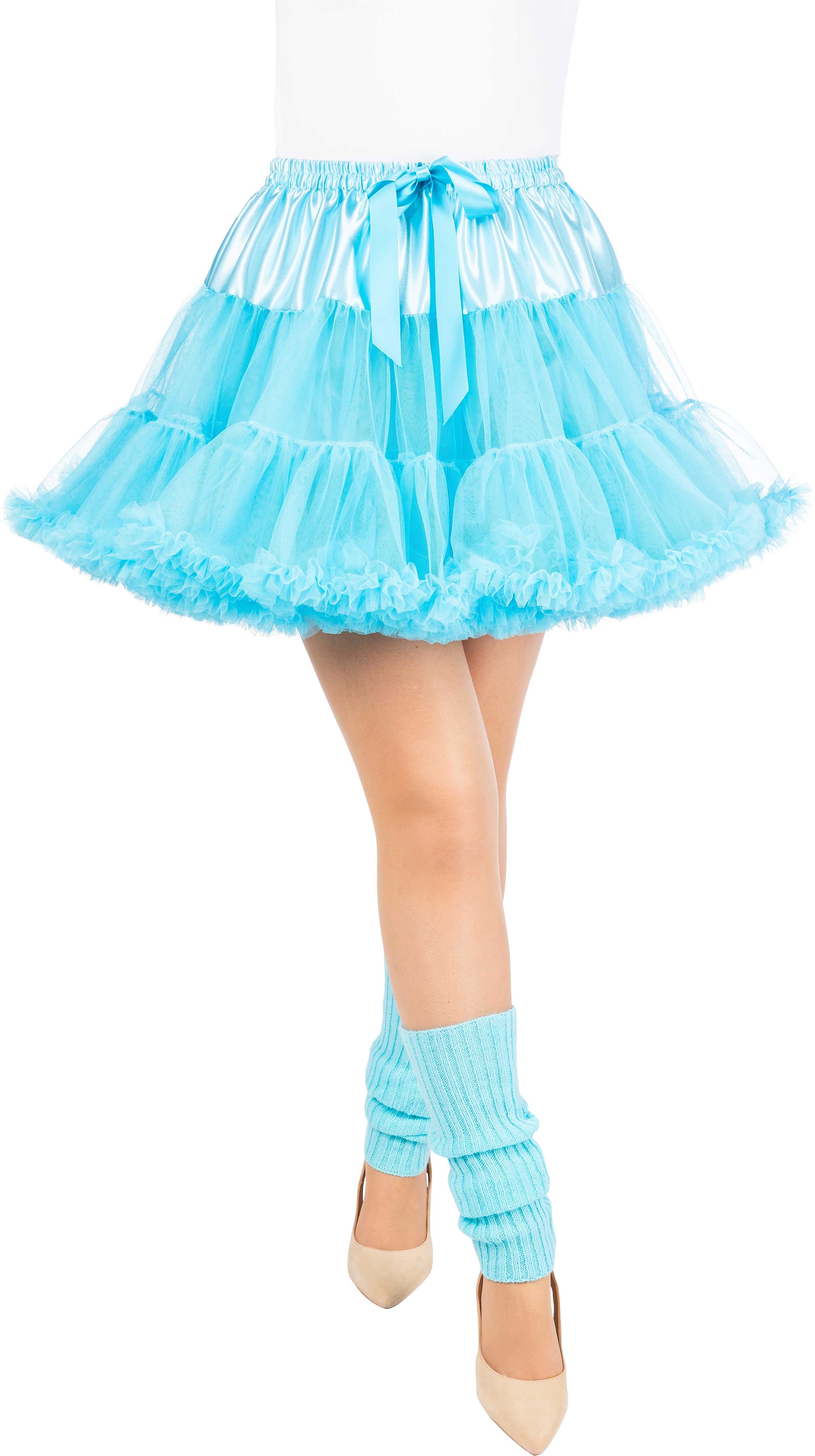 Tutu court à volants, bleu clair