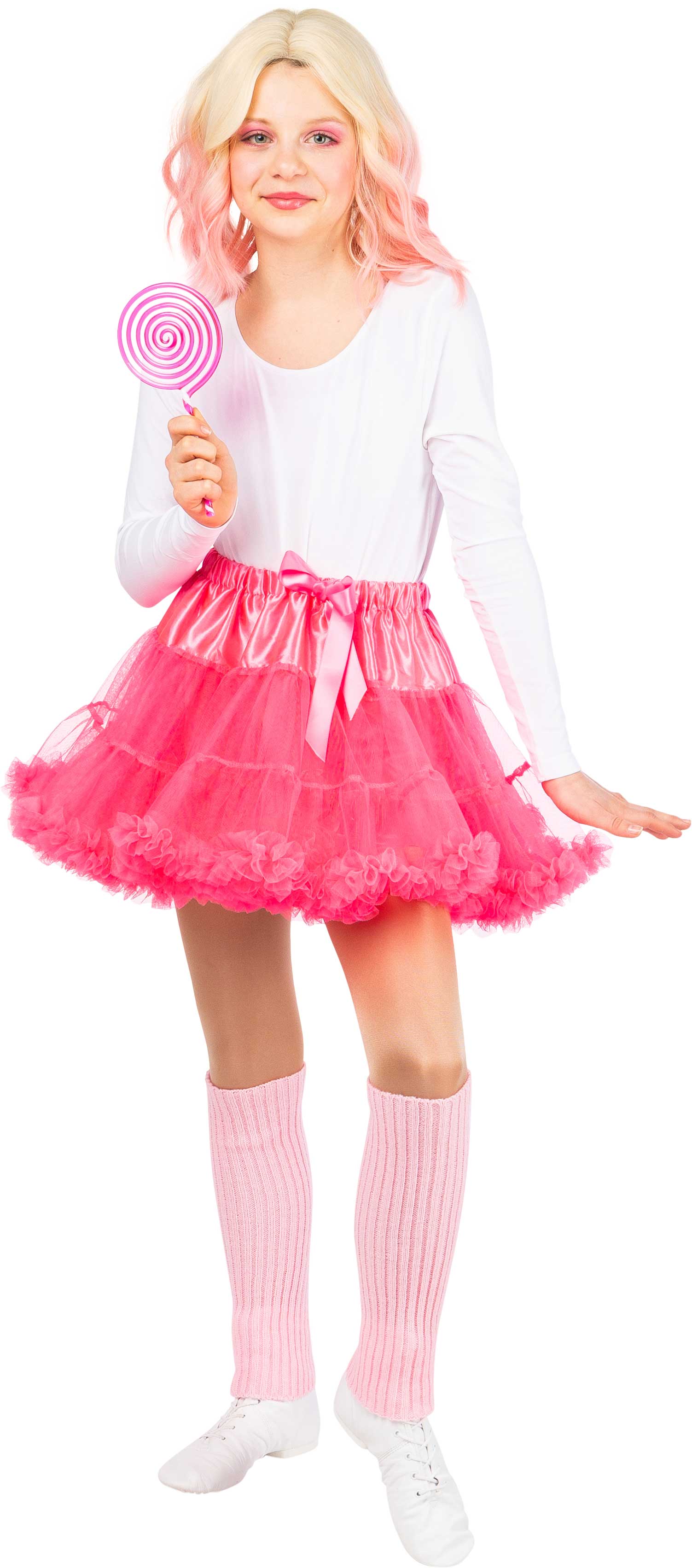 Leg warmers, knitted, 40cm, rose