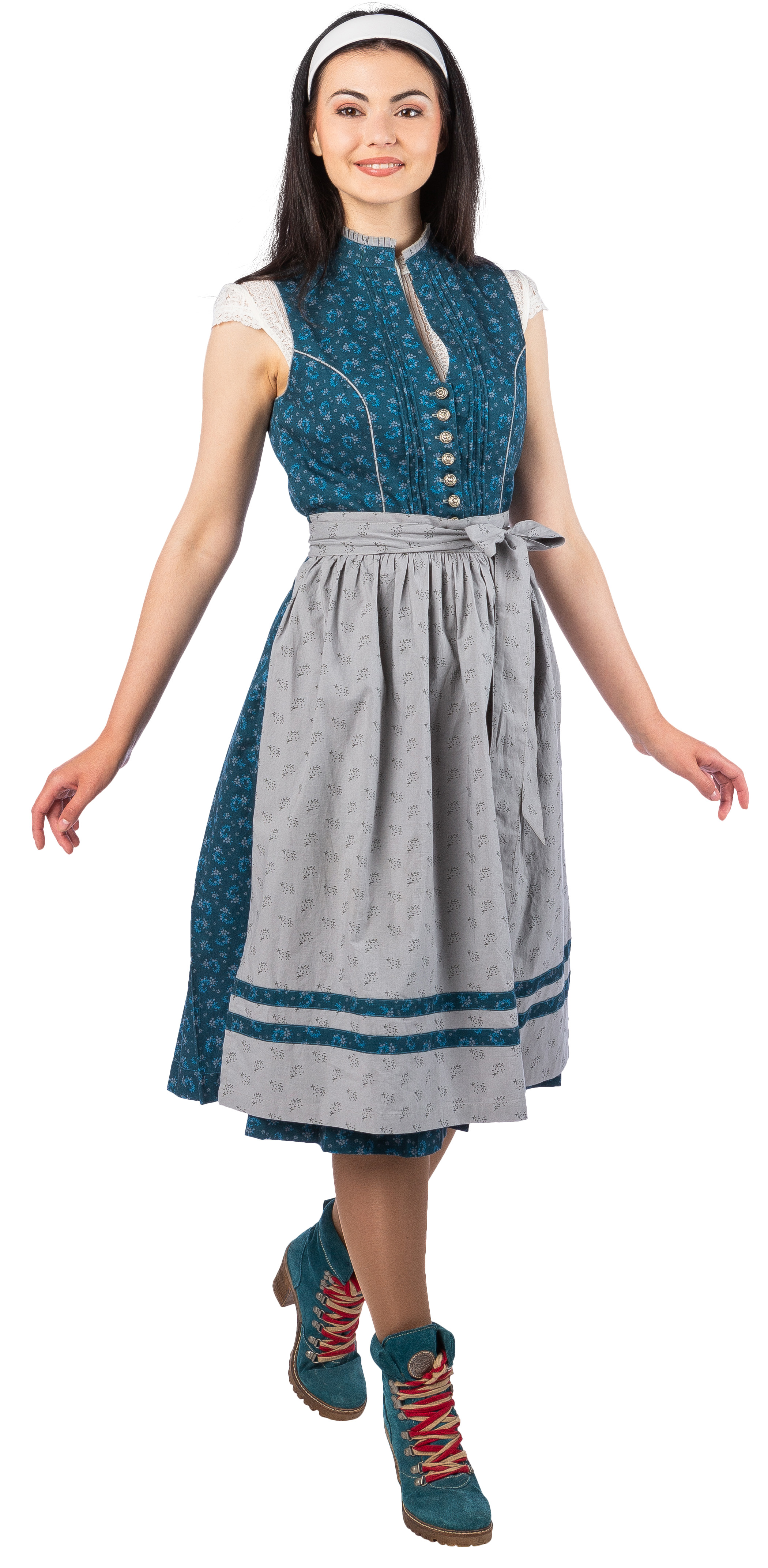 Dirndl "Maeva" bleu/gris 36