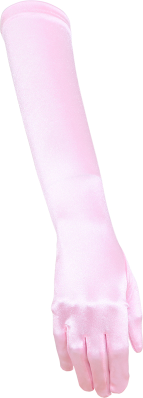 Satin gloves, pale-pink