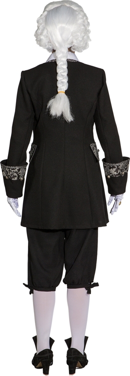 Historische Jacke de Luxe, schwarz-silber