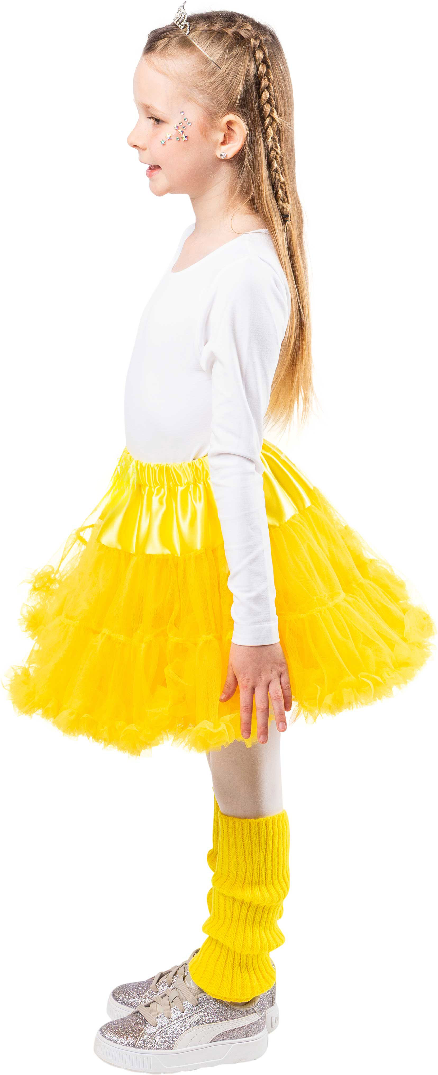 Kinderpetticoat mit Rüschchen, gelb