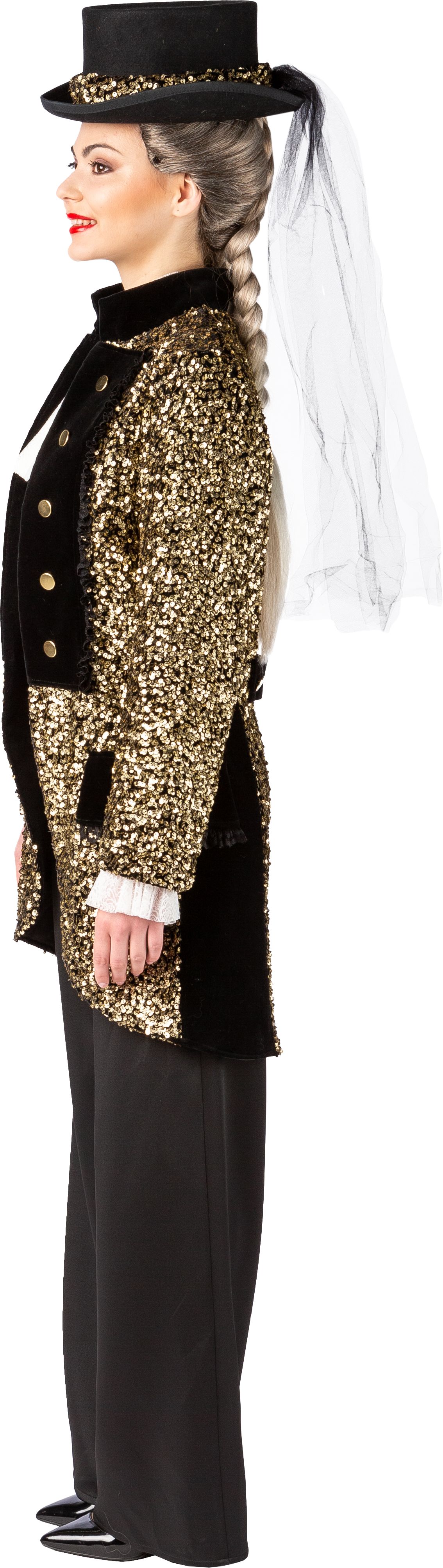 Paillettenjacke Samt, gold 50/52