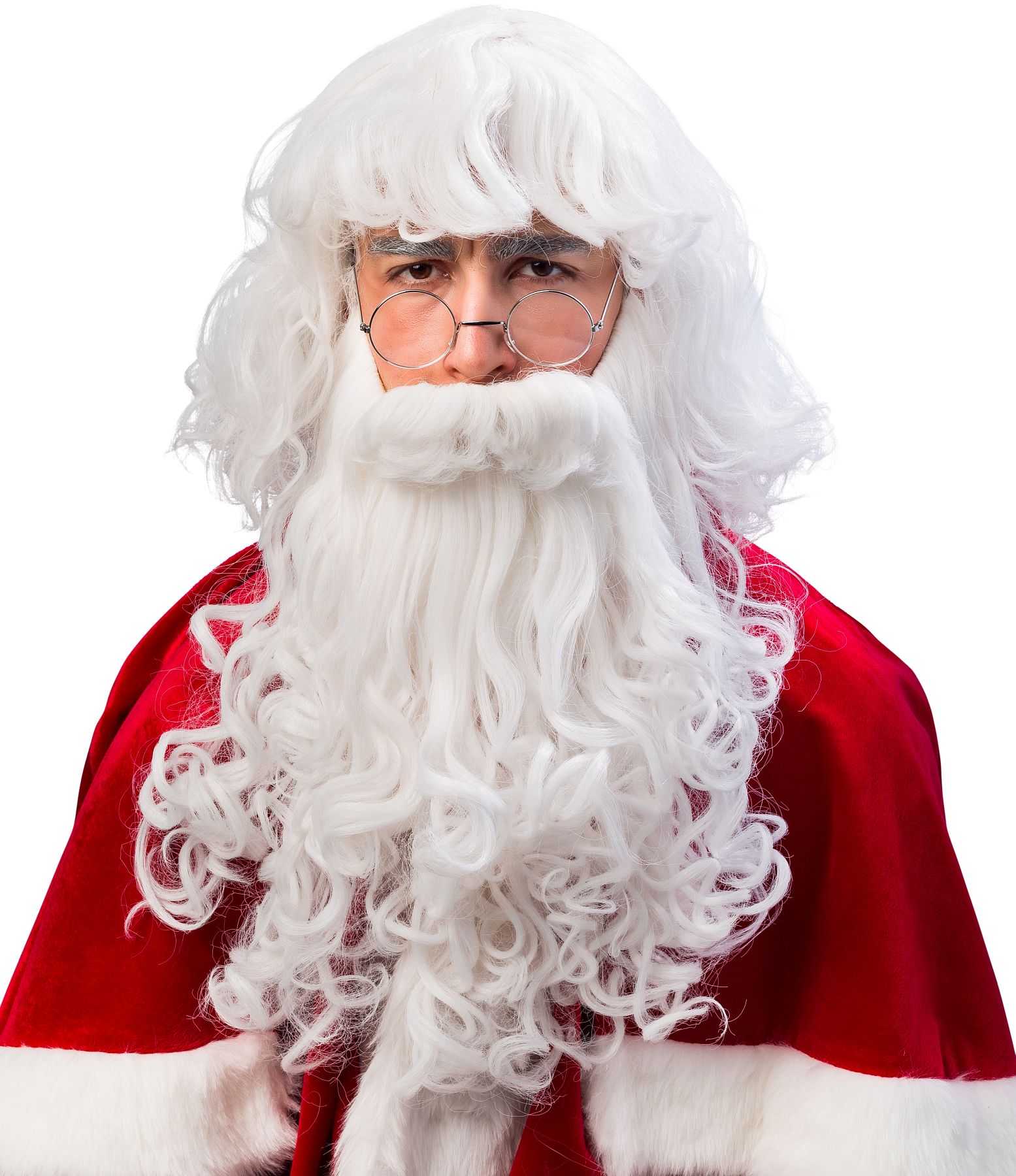 Costume de Pere Noel blanc mat leurre