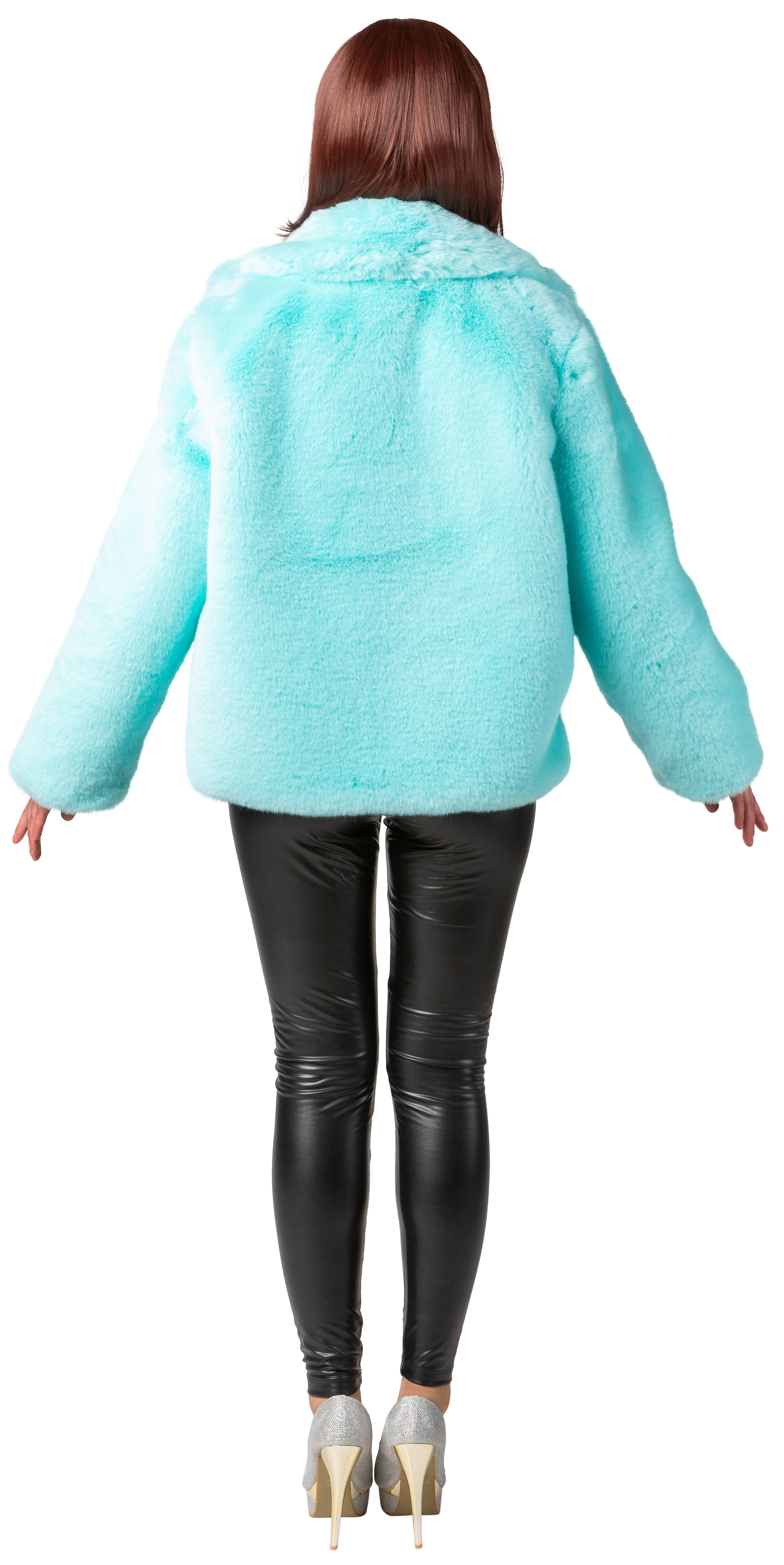 Plüschjacke, mintfarben