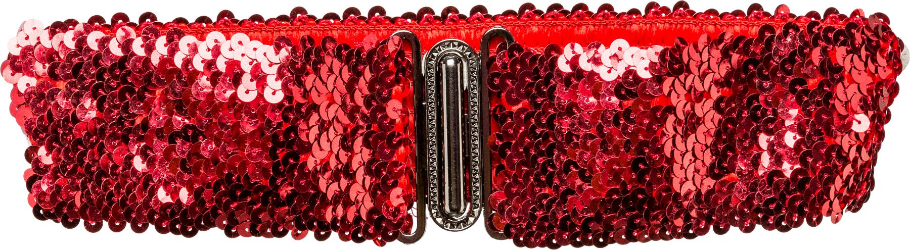 Sequin belt, red