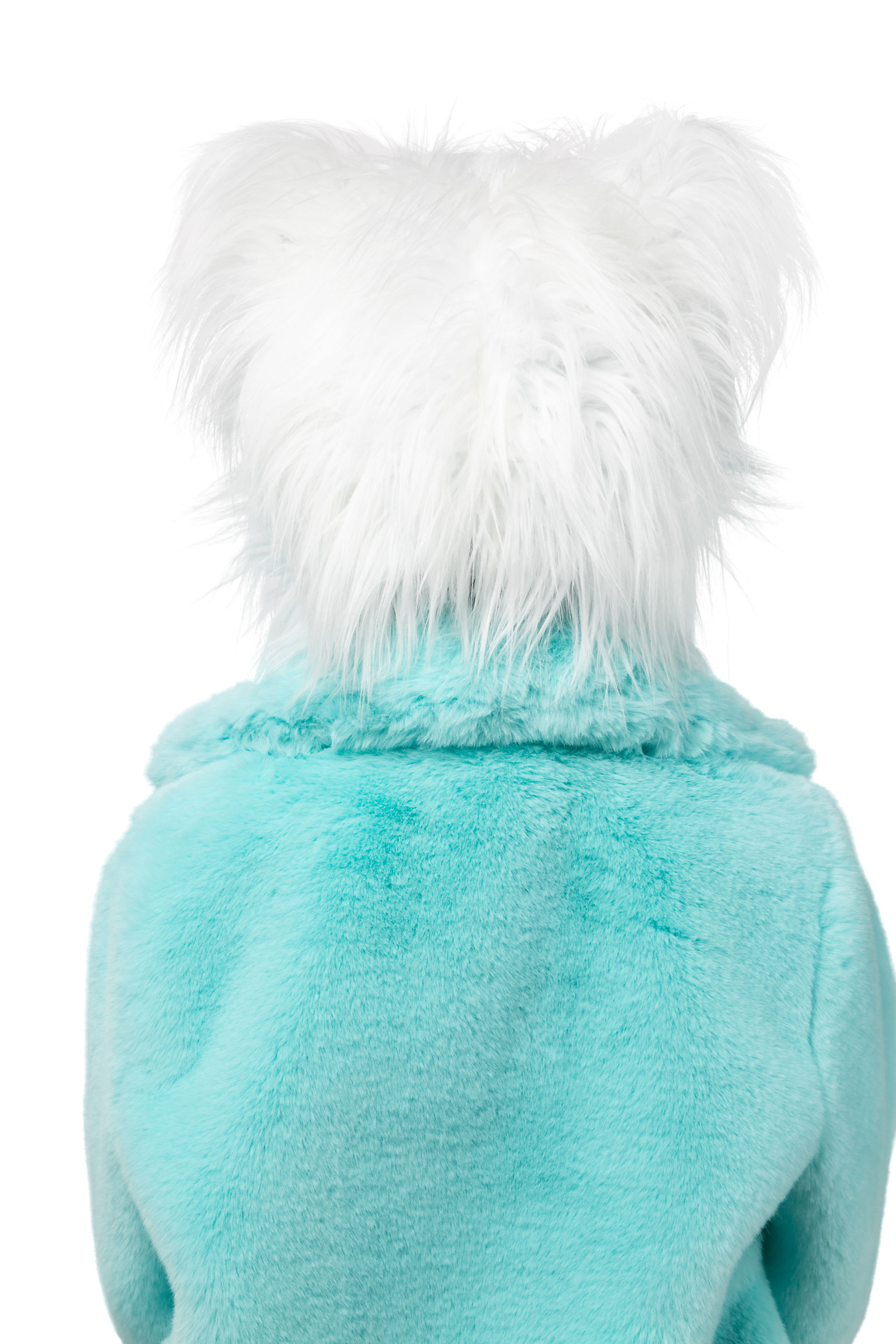Bonnet en peluche hirsute, renard polaire