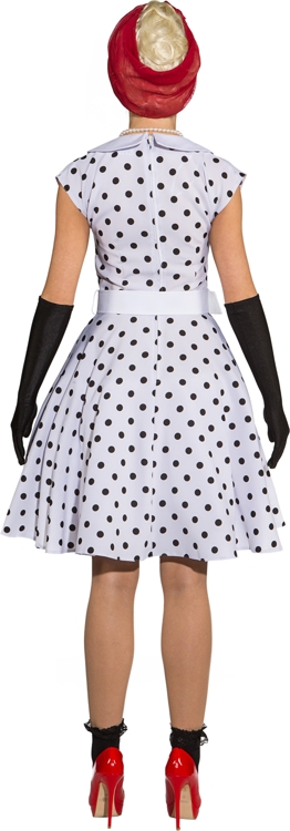 Rock'n roll Girl white, black dotted