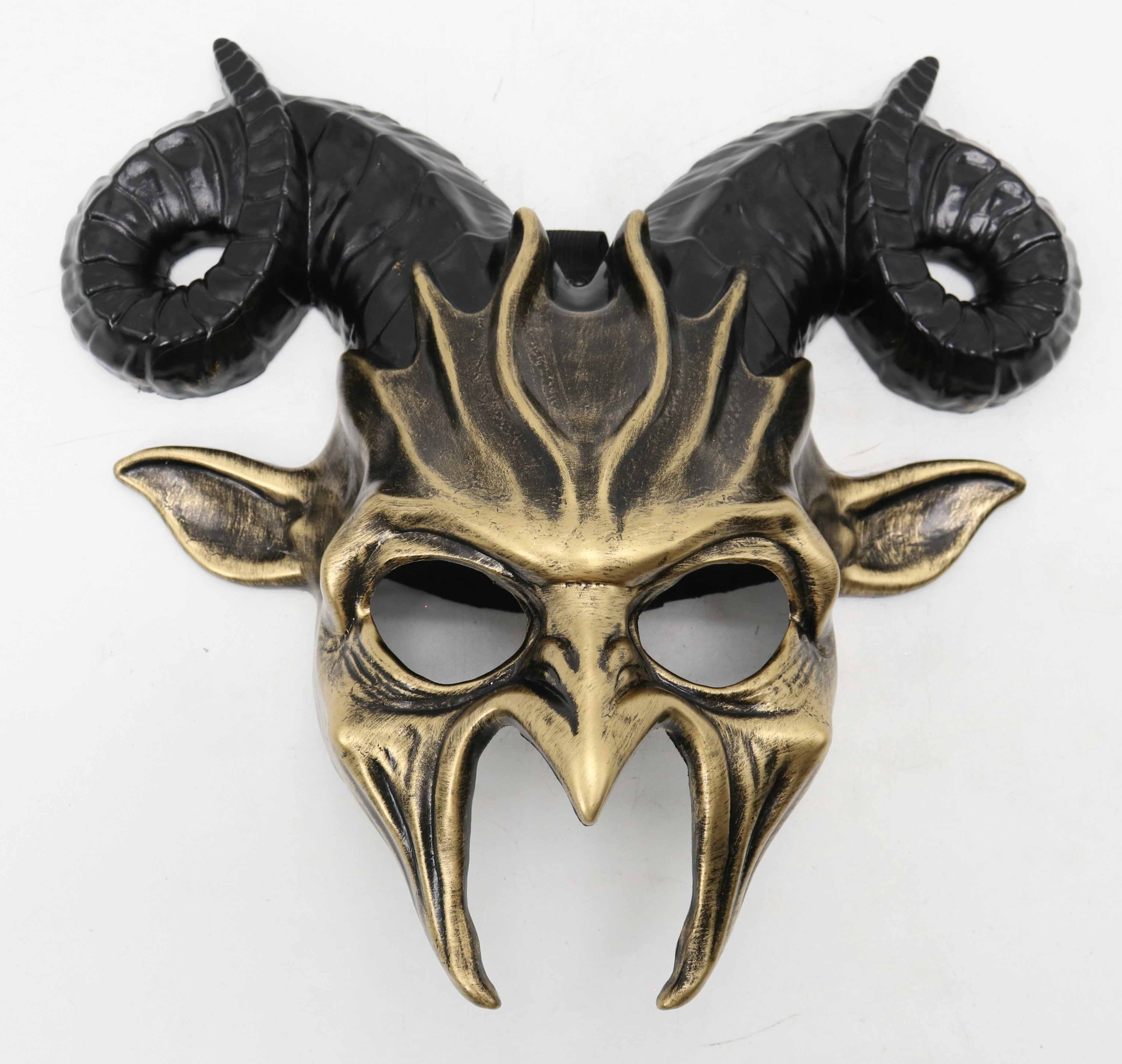 Demi-masque diable avec cornes