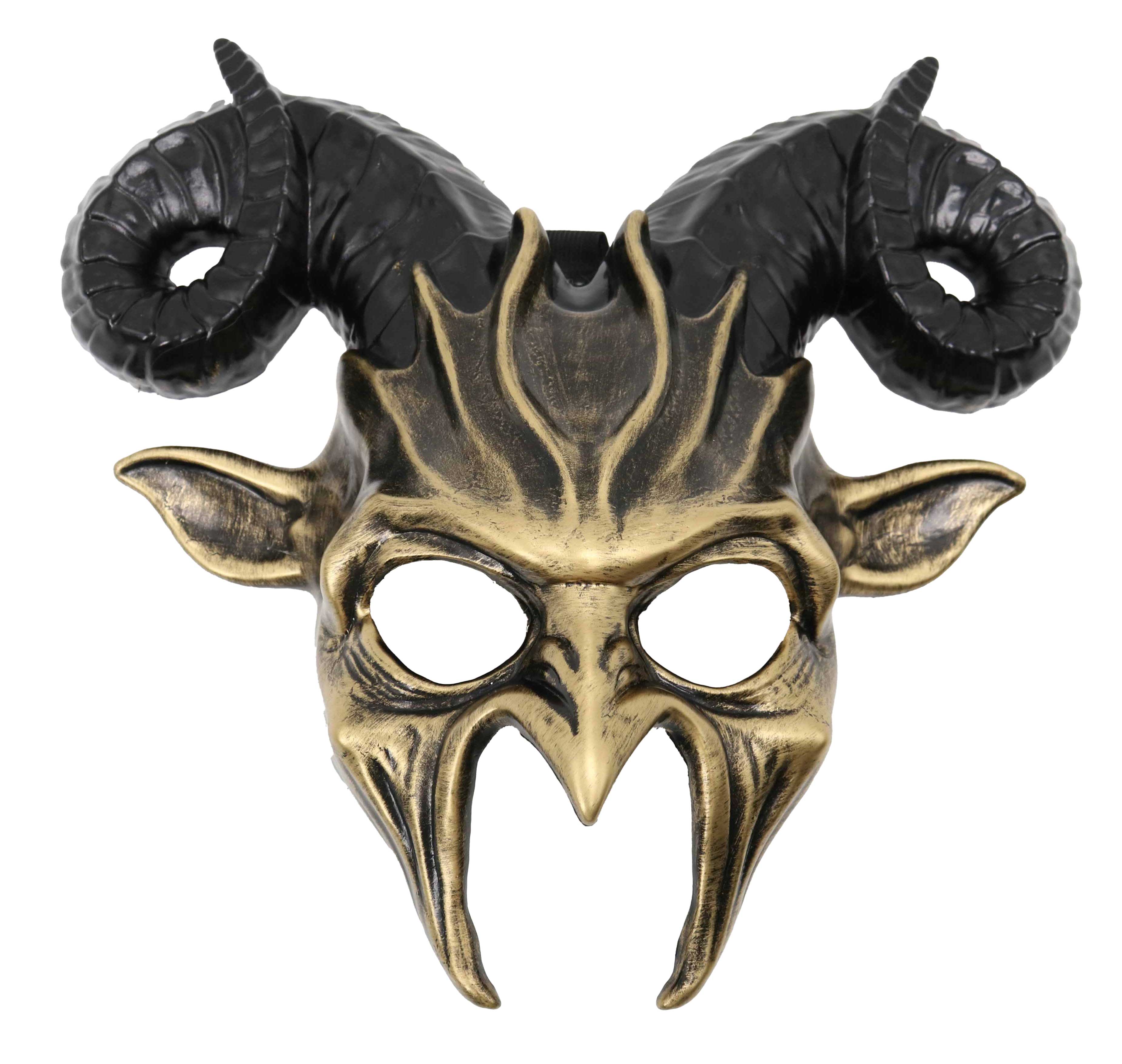 Demi-masque diable avec cornes